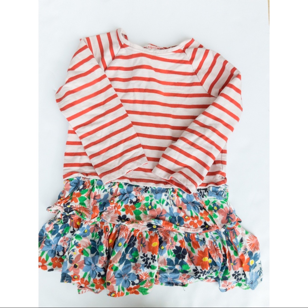 Next Direct size 3-4 yrs Red and white stripe floral Top